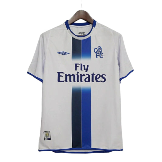Camisa Retrô Chelsea Azul e Branca - 2003-2005